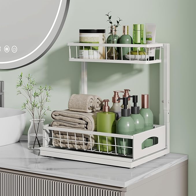 Under Sink Organizer, 2 Pack Cabinet Organizer - Image 7