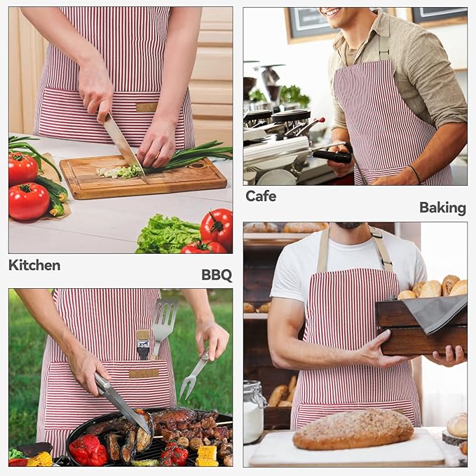 NLUS 2 Pack Cooking Aprons for Women - Image 7