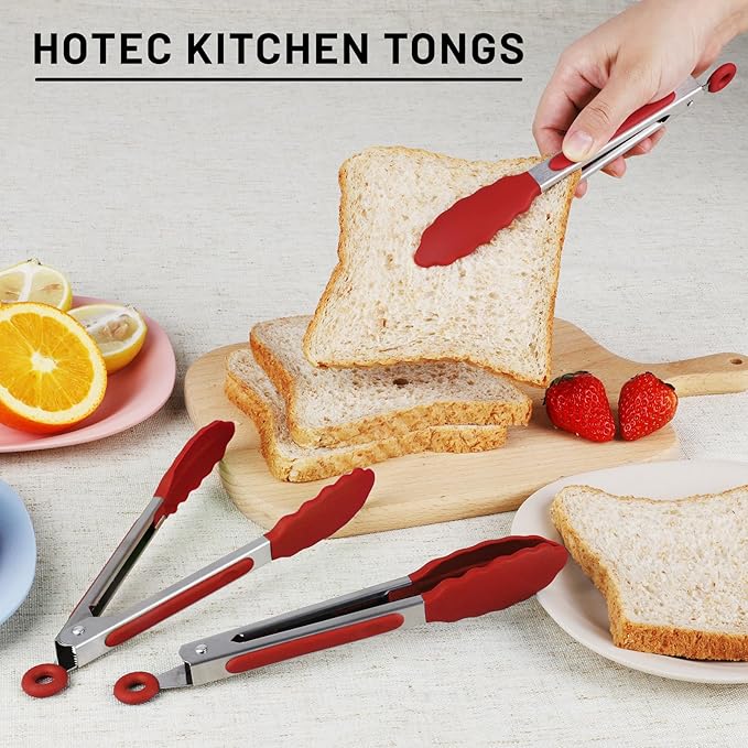 Hotec Mini Silicone Kitchen Tongs - Image 6