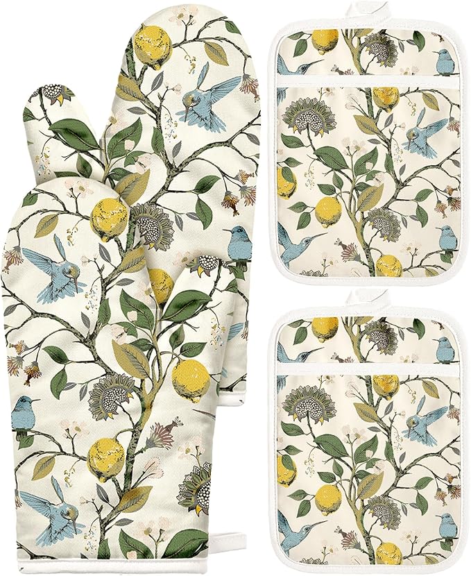 Miss Adola Cotton Oven Mitts and Pot Holders Sets by MissAdola
