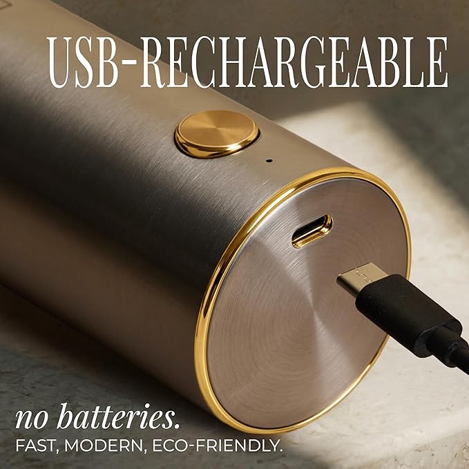 Electric Salt and Pepper Grinder Set Rechargeable – Stainless Steel Salt and - Image 3