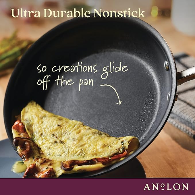 Anolon Advanced Home Hard Anodized Nonstick Skillet, 10.25 Inch – 10 Inch Fry - Image 6