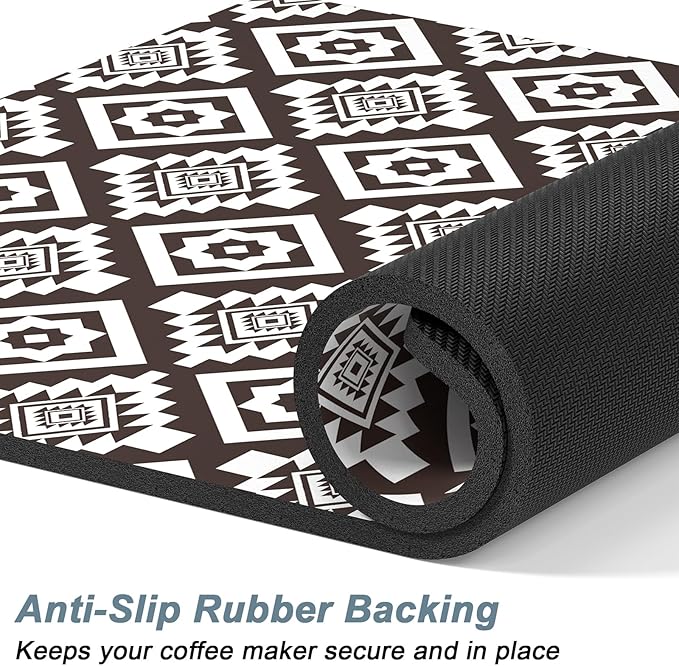 Rnivvi Coffee Mat, Hide Stain Rubber Backed Absorbent Dish Drying Pad - Image 4