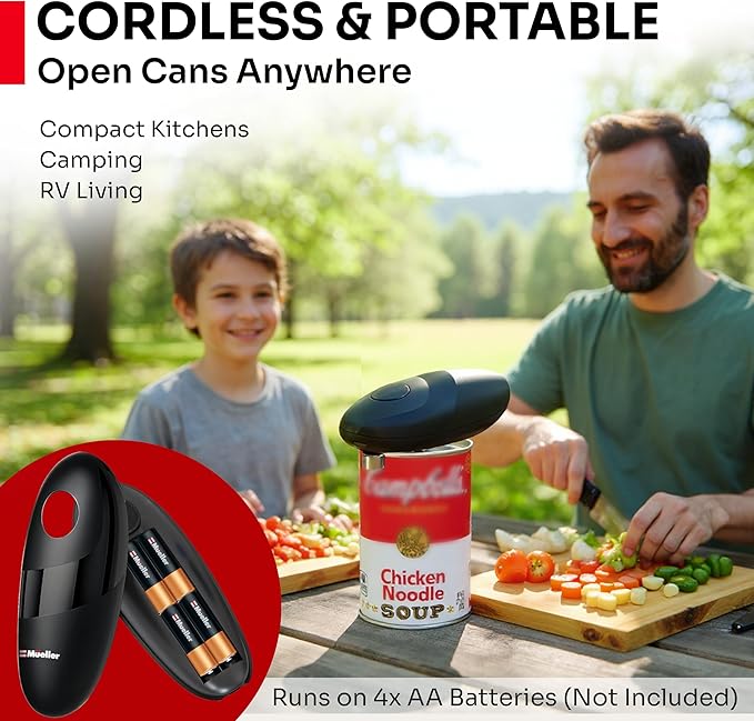 MUELLER HOME SmoothEdge Auto Electric Can Opener – Battery‑Operated One‑Touch w - Image 6