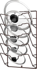 Simple Houseware Wall Door Mounted Pot Lid Rack, 9.5" Wx4.5 Dx17.2 H, Bronze by SimpleHouseware