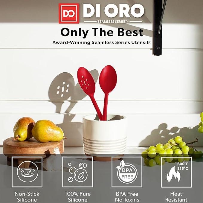 DIORO Silicone Mixing & Serving Spoons - Image 2