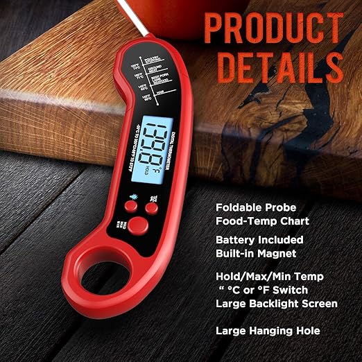 Meat Thermometer Digital, Instant Read Meat Thermometer - Image 4