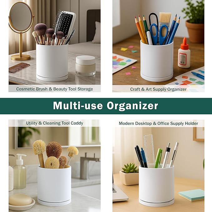 D'vine Dev 360° Rotating Utensil Holder Set – 7.2"+5" Kitchen Utensil Crocks - Image 7
