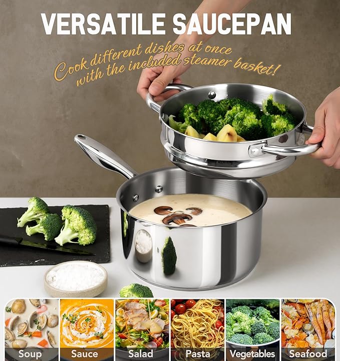 MICHELANGELO Stainless Steel Saucepan - Image 2