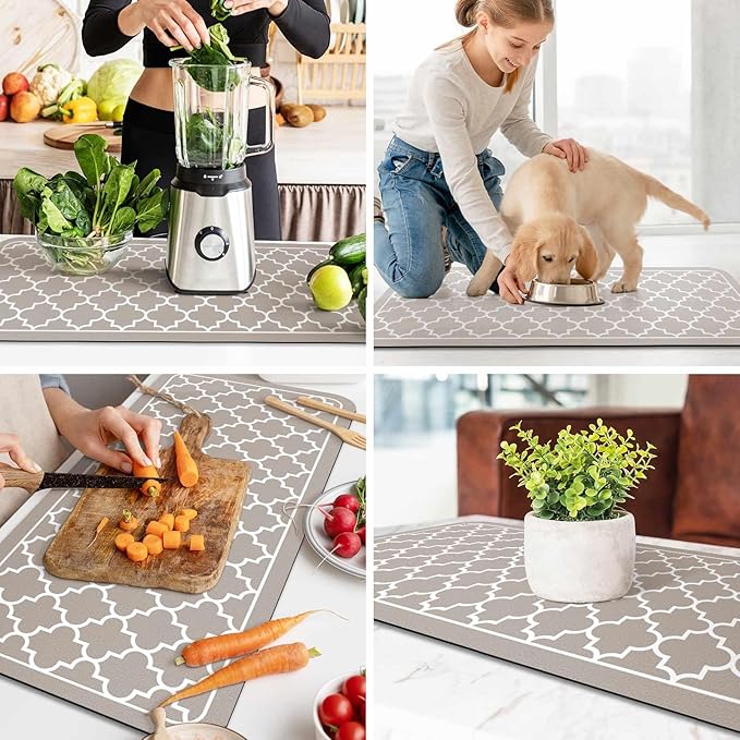 WISELIFE Dish Drying Mat Super Absorbent Drying Mat Large Dish Drying Mats - Image 6