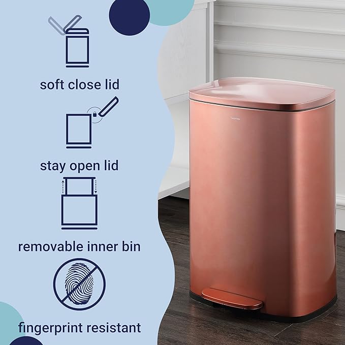 happimess HPM1006D Connor Rectangular 13-Gallon Trash Can - Image 3