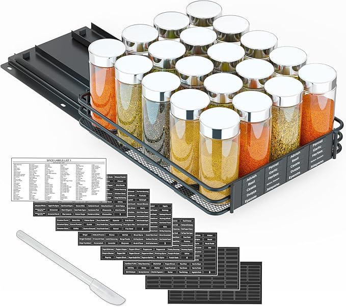 SpaceAid Pull Out Spice Rack Organizer by SpaceAid