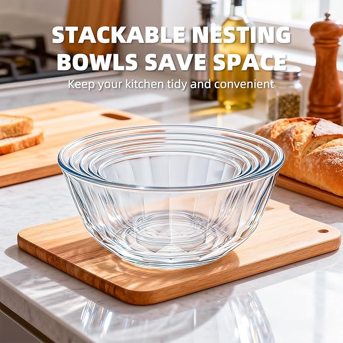 Luvan 5-Piece Glass Mixing Bowls Set - Image 5