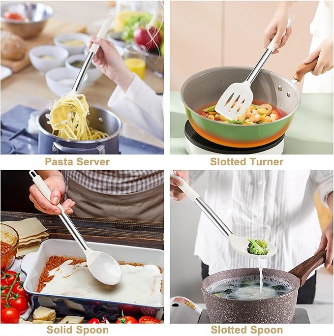 TeamFar Cooking Utensils Set, for Nonstick Cookware Flipping Frying Turning - Image 5