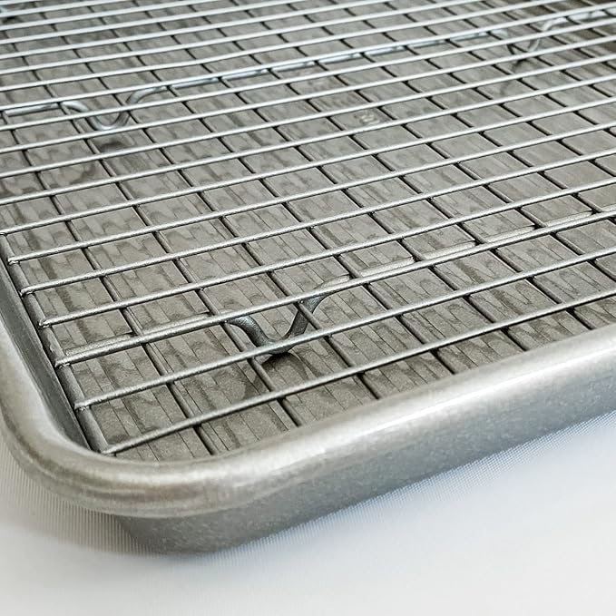 USA Pan Bakeware Half Sheet Baking Pan and Bakeable Nonstick and Cooling Rack - Image 3
