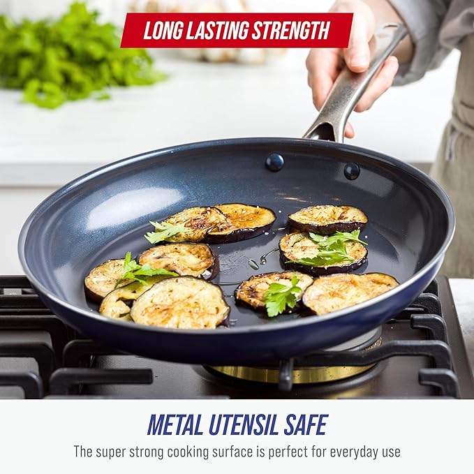 Blue Diamond 12" Nonstick Frying Pan Skillet, Diamond Infused PFAS & PTFE-Free - Image 5
