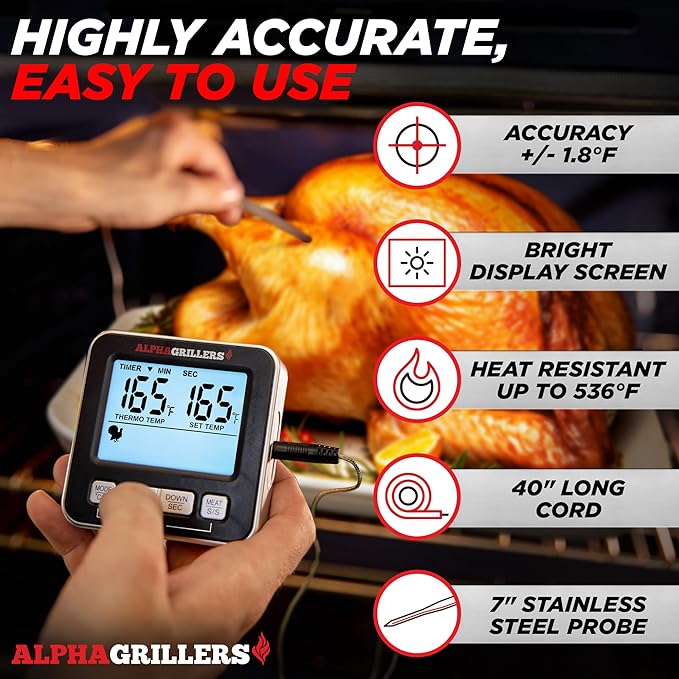 Alpha Grillers Meat Thermometer Digital - Image 2