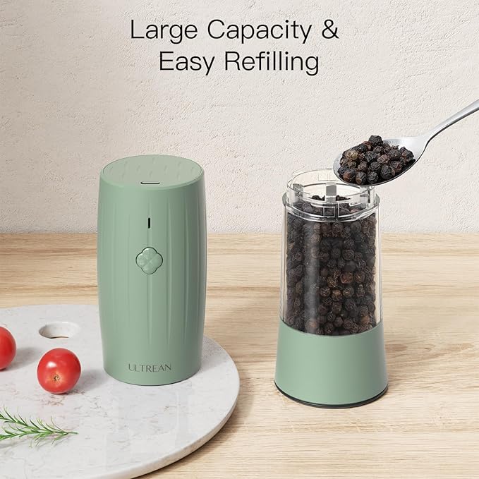 Ultrean Pepper Grinder, Electric Salt and Pepper Grinder Set - Image 5