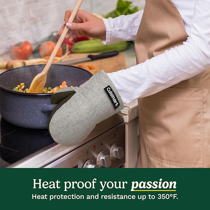 Cuisinart Heritage Mini Oven Mitts – 5.5” x 7” Heat-Resistant Kitchen Mitts - Image 3