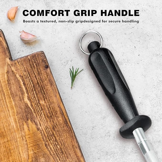Knife Sharpener Rod, Kitchen Knives Sharpener Carbon Steel Professional Knife - Image 3