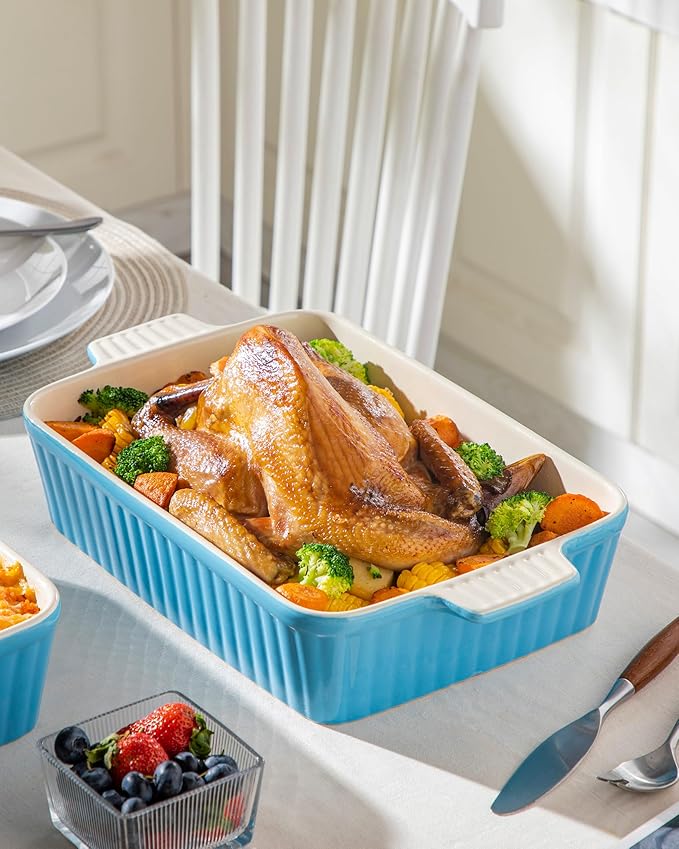 MALACASA 4.4 QT Baking Dish, 9x13 Large Casserole Dish - Image 8