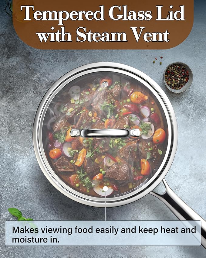 Cook N Home Stainless Steel Sauce Pan - Image 6