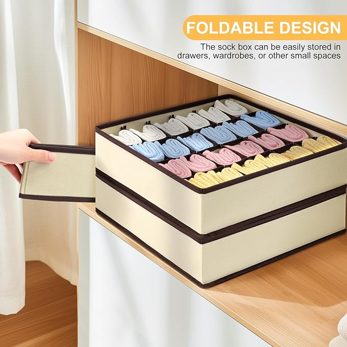 Joyoldelf Sock Organizer Drawer Organizer - Image 5