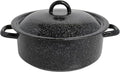 Mirro 4.5 Quart Traditional Vintage Style Black Speckled Enamel on Steel Dutch by VisitMirro