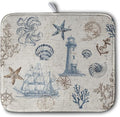 Nautical Coastal Dish Drying Mat by Kwlegh