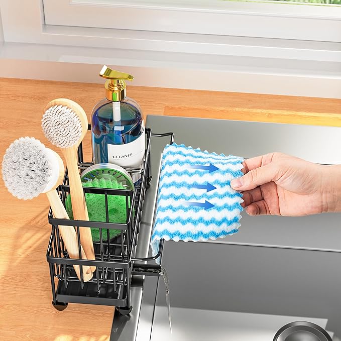 Cisily Sponge Holder for Kitchen Sink, Sink Caddy Organizer - Image 7