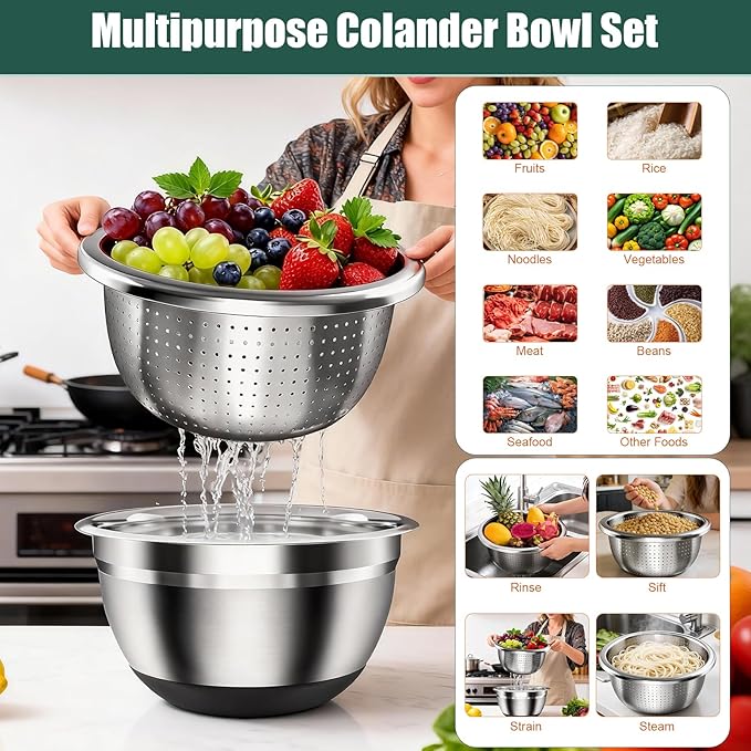 Stainless Steel Mixing Bowls Set - Image 2