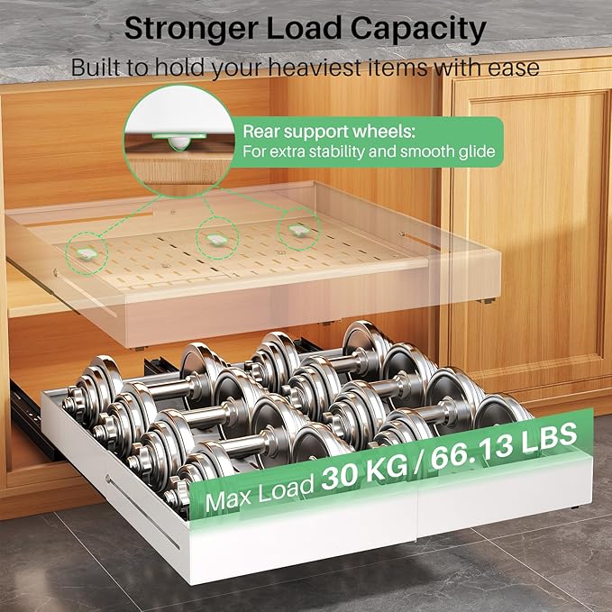 2 Pack Pull out Cabinet Organizer, Expandable Width, Depth - Image 4