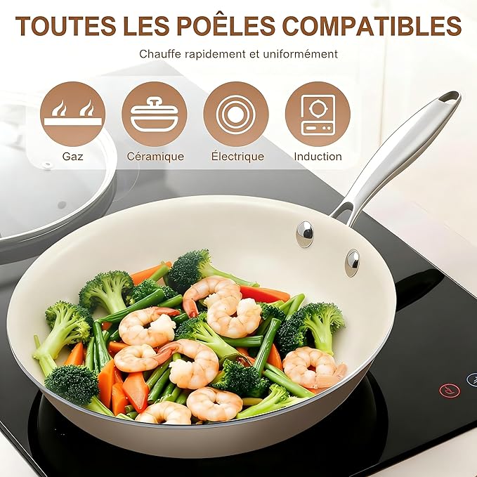 9.25 Inch and 11 inch Ceramic Nonstick Frying Pan Skillet - Image 5