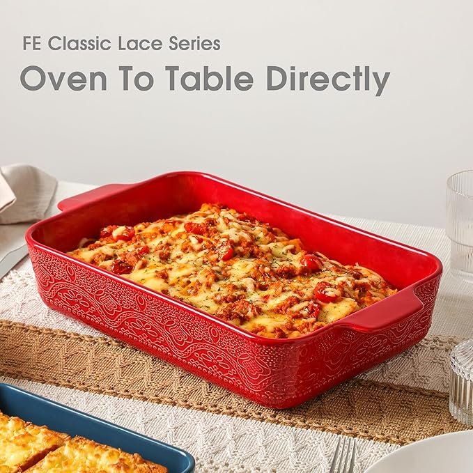 Ceramic Baking Dish Set of 3, Casserole Dishes - Image 3