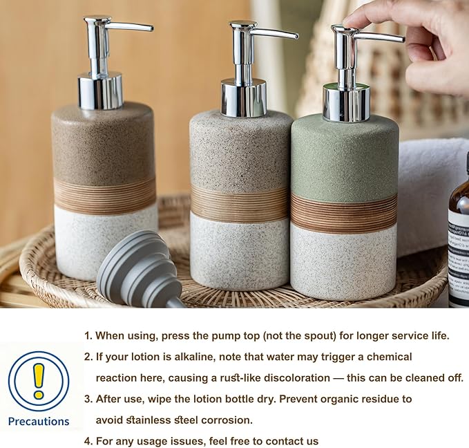 Ceramic Dish Soap Dispenser Set - Image 7