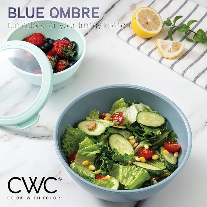 COOK WITH COLOR Mixing Bowls with TPR Lids - Image 3