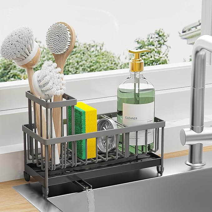 Cisily Sponge Holder for Kitchen Sink, Sink Caddy Organizer by CISILYHOMELIFE