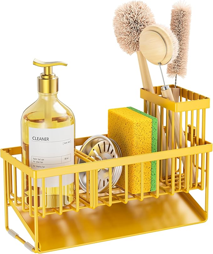 Cisily Lemon Yellow Sink Caddy Organzier - Image 7