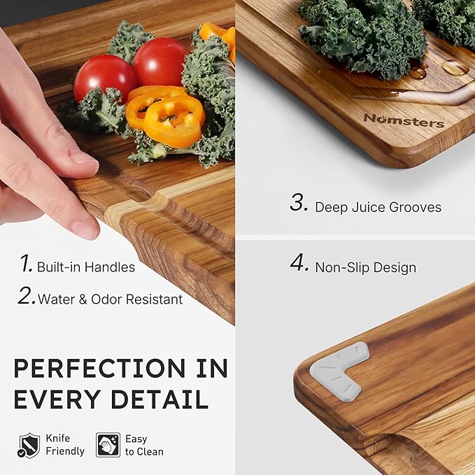 20'' Extra Large Teak Wood Cutting Board - Image 6