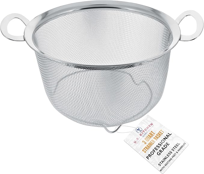 U.S. Kitchen Supply Stainless Steel Colander Strainer Basket by USKitchenSupply