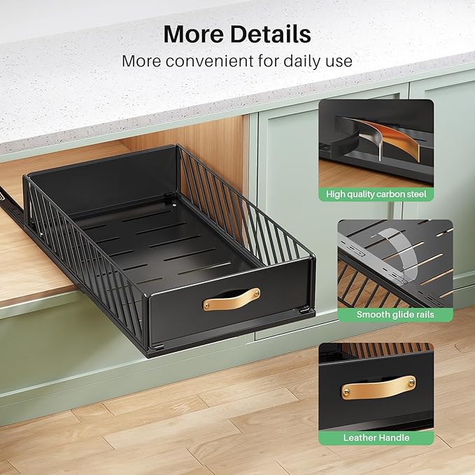 Pull out Cabinet Organizer, Heavy Duty Slide out Pantry Shelves Drawer Storage - Image 8