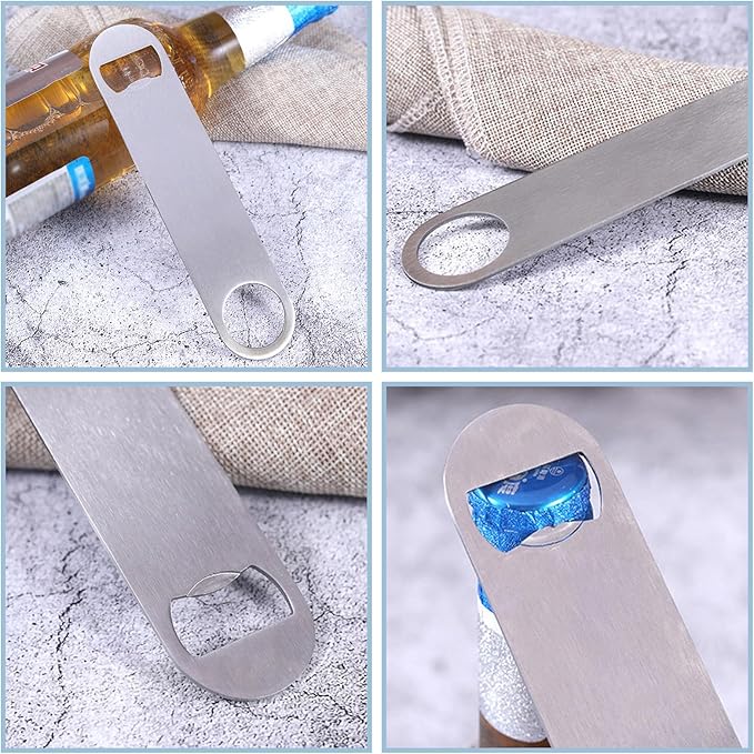 25 Pack Flat Beer Bottle Opener 7 inch Stainless Steel Flat Bottle Opener Beer - Image 5