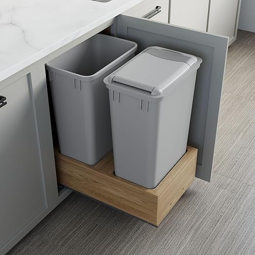 Dowell Double 50Qt Undermount Trash Pull-Out Waste Container - Image 5