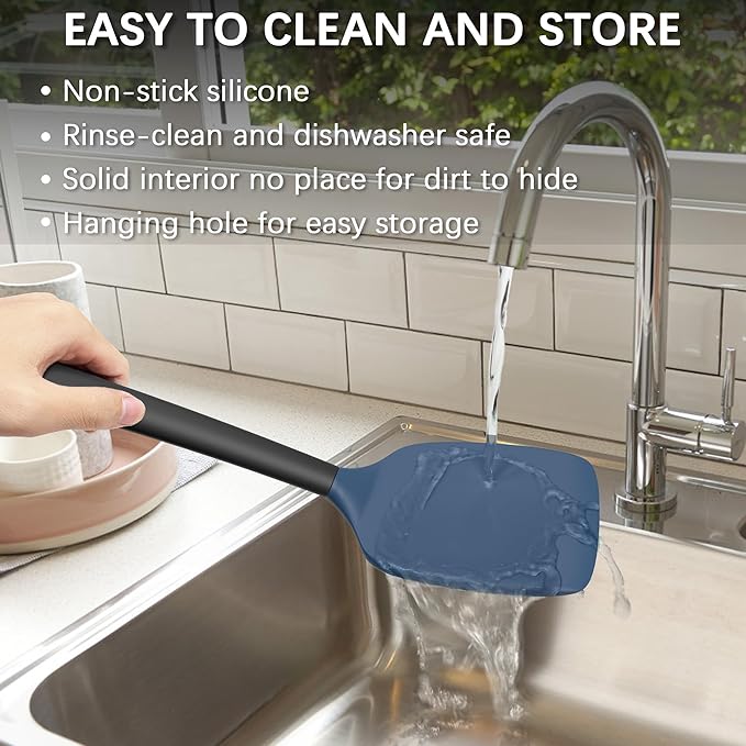 Coukre 2 Pack Silicone Spatula Set, High Heat Resistant, BPA Free Kitchen - Image 6