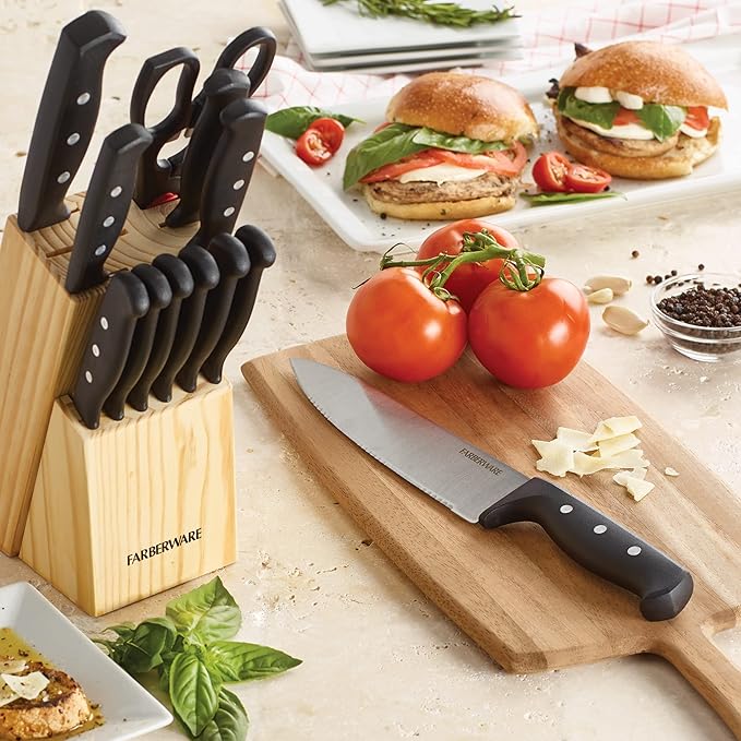 Farberware 22-Piece Never Needs Sharpening Triple Rivet High-Carbon Stainless - Image 8