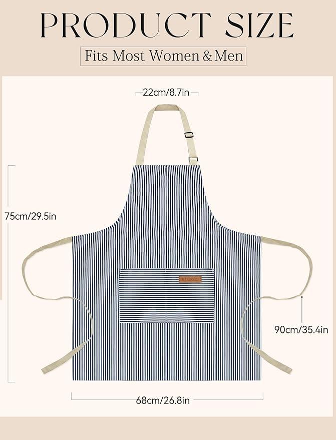 Cardkiss 2 Pack Kitchen Cooking Aprons, Soft Aprons - Image 7