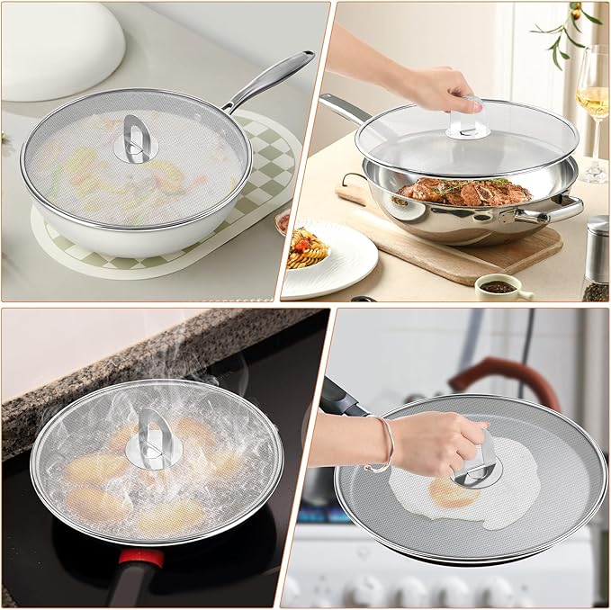 3-Pack Splatter Screens for Frying Pan - Image 5
