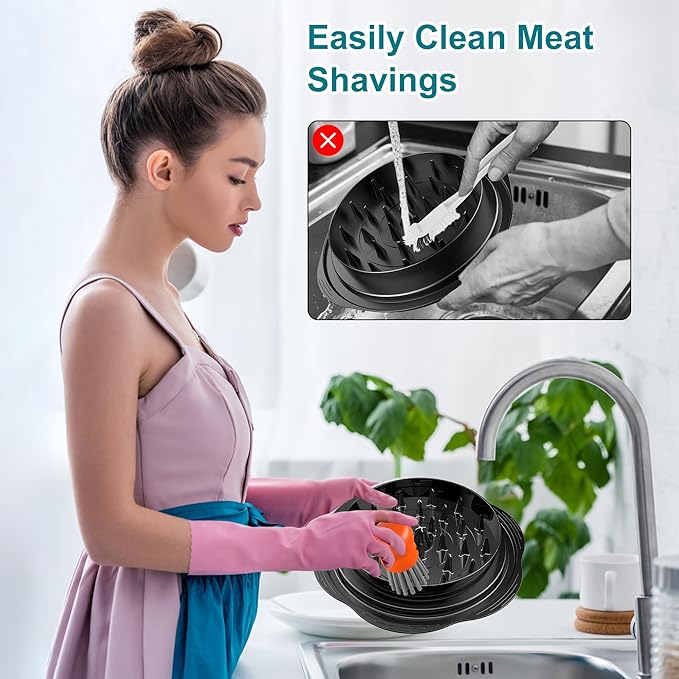 Mini Dish Brush for Cleaning Chicken Shredder, Palm Brush Dish Scrubber - Image 2