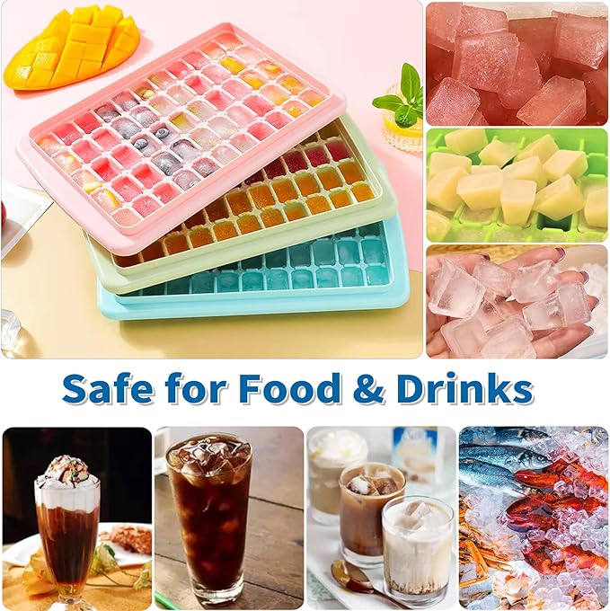 2Pack Ice Cube Tray with Lid and Bin - Image 6