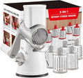 GDL Rotary Cheese Grater, Upgraded 5-in-1 Cheese Grater Hand Crank, Vegetable by GDL